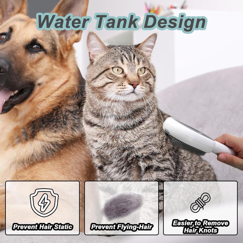 DUMPILL Water Brush for Cats Dogs, 4 in 1 Pet Grooming Bath Brush, 2 in 1 Cleaning Brush Cat, Wet Cat Comb, Pet Hair Removal Comb with Water Tank, Sticky Brush 2.0 (Towels Not Included) - Image 3